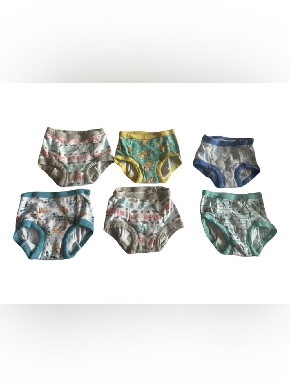 Bundle of Toddler Training Pants - Bluey Theme Blue, Green & Yellow Prints